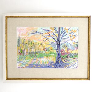 "Sunset in the forest"