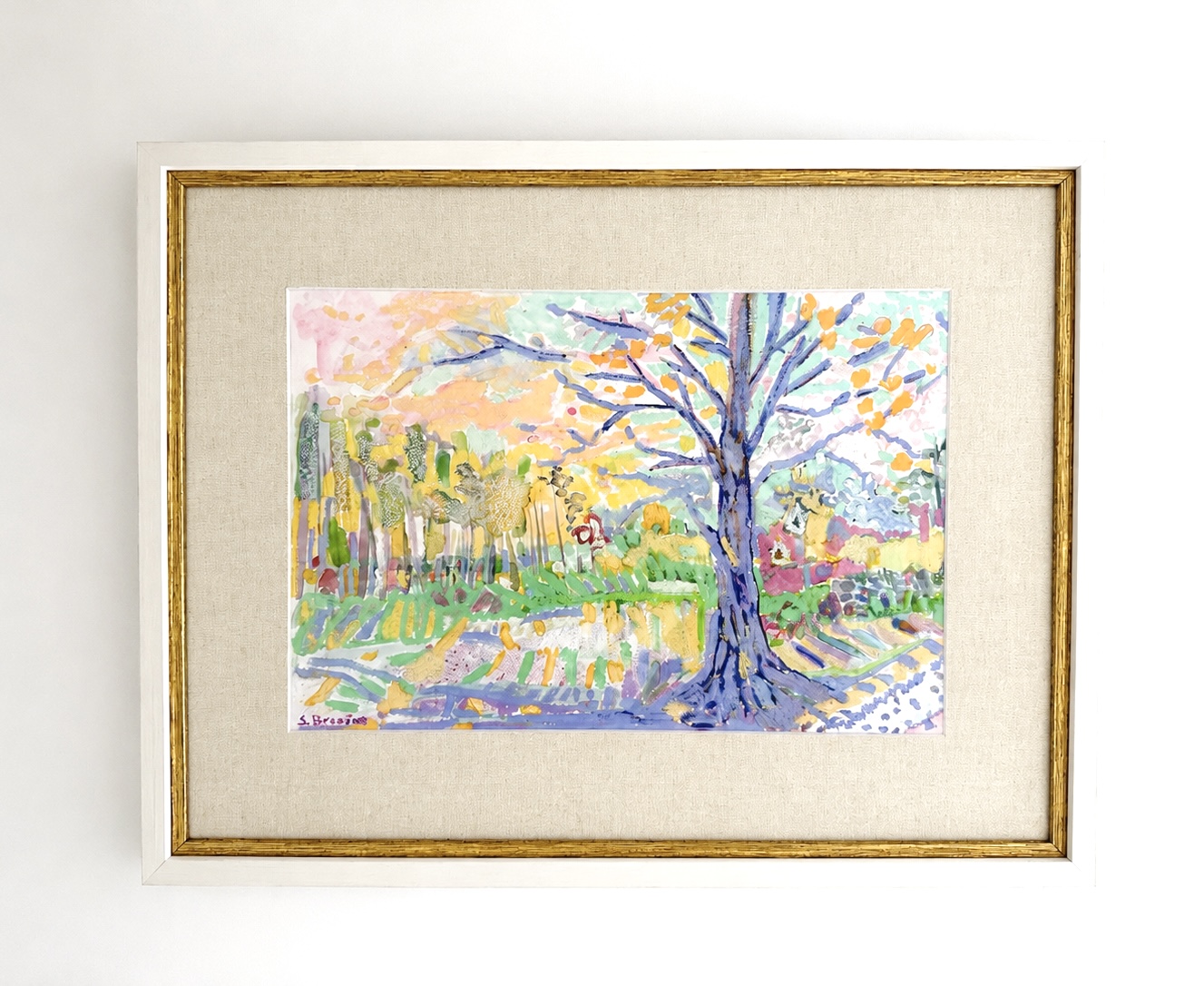 "Sunset in the forest"