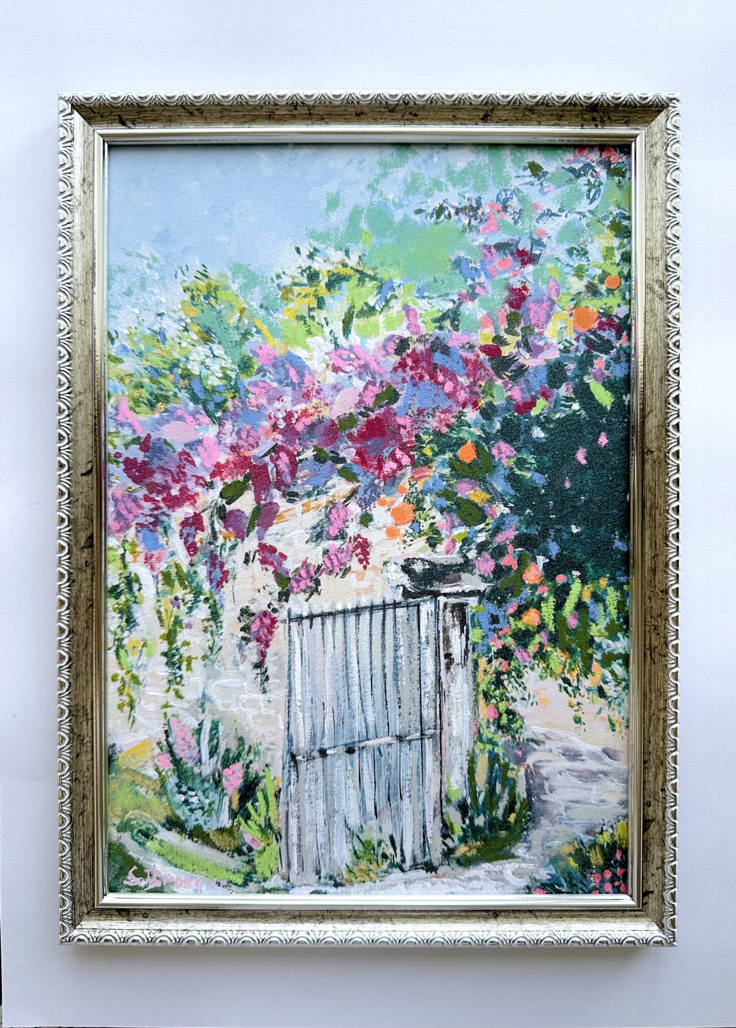 "Blooming wall in the park"