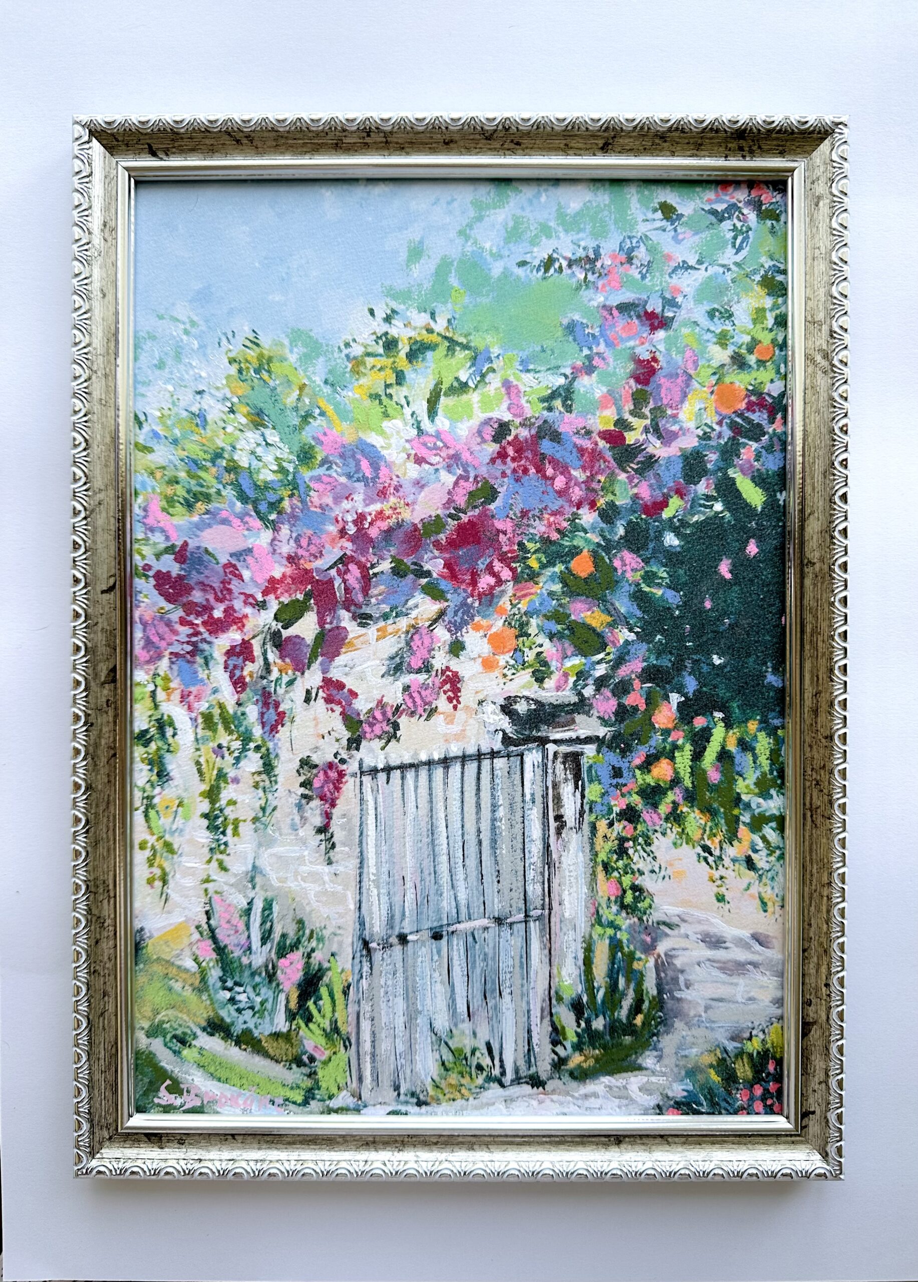 "Blooming wall in the park"